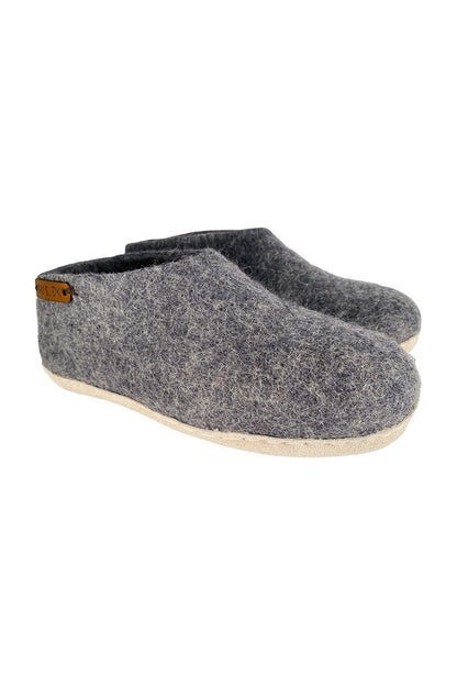 Uldhjemmesko Børn (100% ren uld) - Model Denim m/sål i skind - Dansk Design fra SHUS