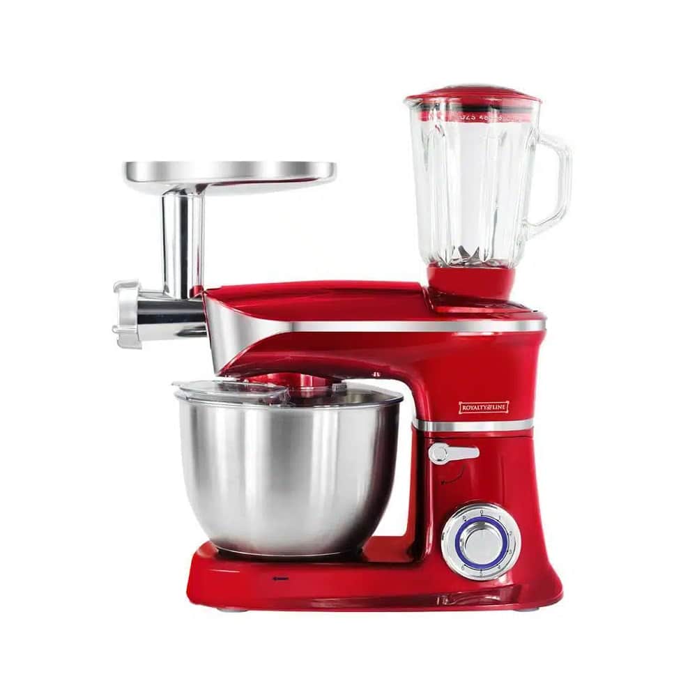 Køkkenmaskine 3-i-1 1900 watt Rød, Sort eller Sølv (blender, kødhakker og røremaskine)