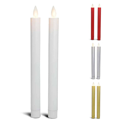 LED kronelys plastik - 2 stk. - 22
