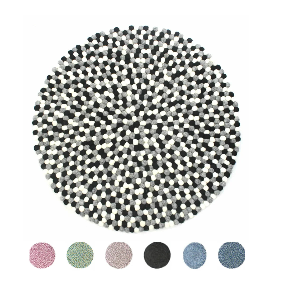 Kugletæppe i 100% ren Nepal uld (Fås i flere forskellige farver og størrelser)