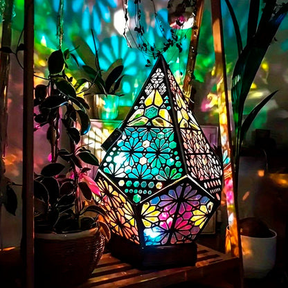 Bohemian Stjerneprojektor (Farverig LED lampe)