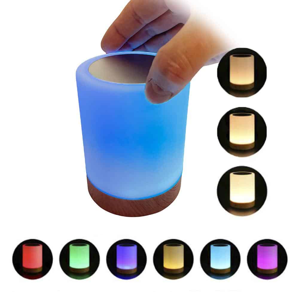 LED dæmpbar Bordlampe m/touch & RGB farveskift