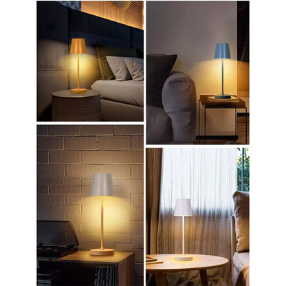 Bordlampe LED m/touch - ledningsfri - mange farver