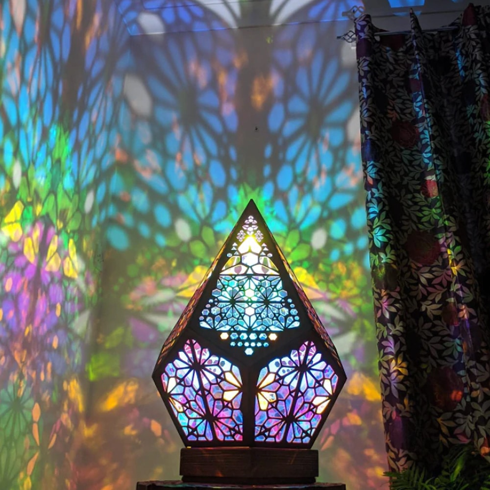 Bohemian Stjerneprojektor (Farverig LED lampe)