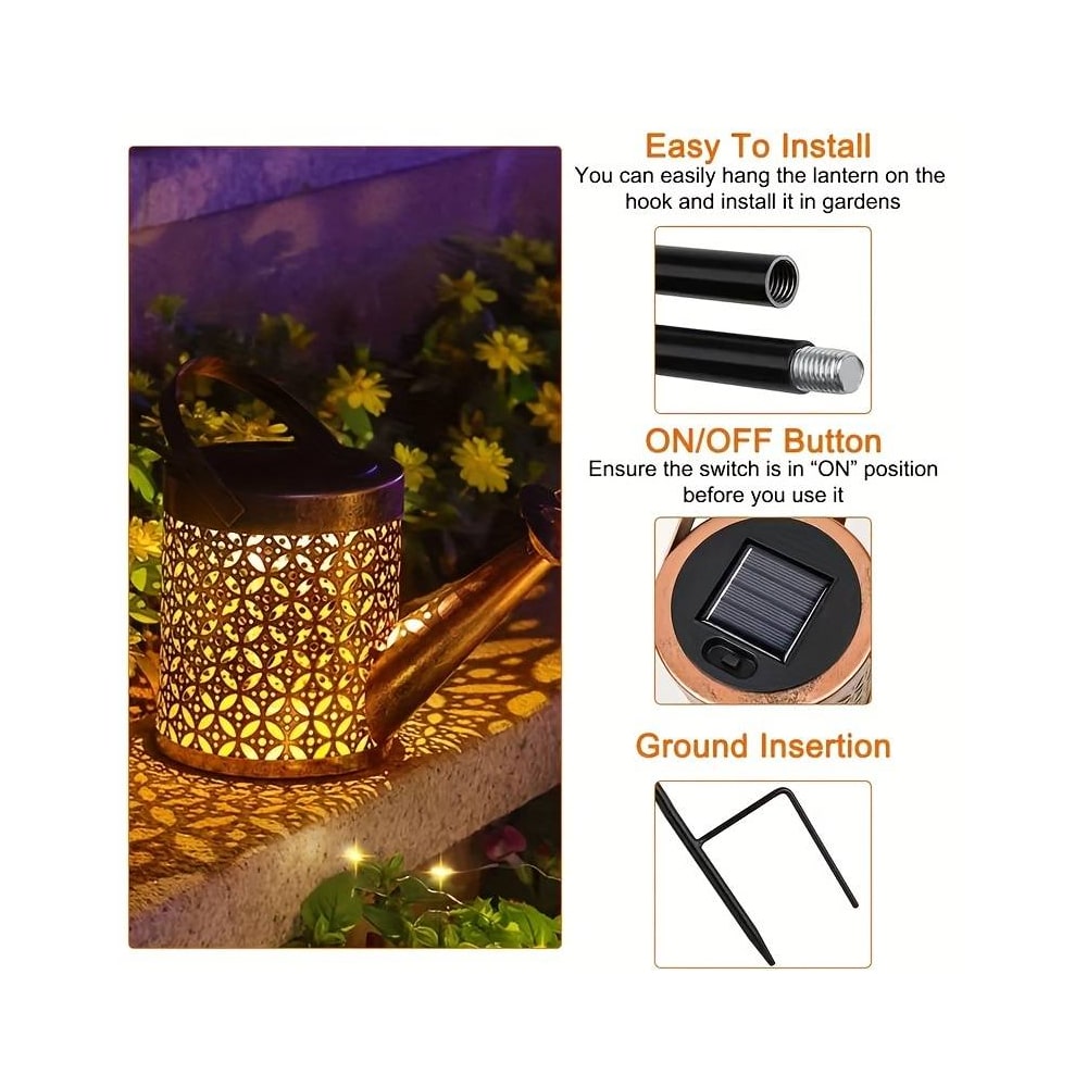 Solcelle vandkande LED-lampe til haven