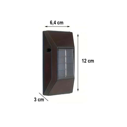 LED-solcelle Væglampe (up- downlight), 2 stk. sort
