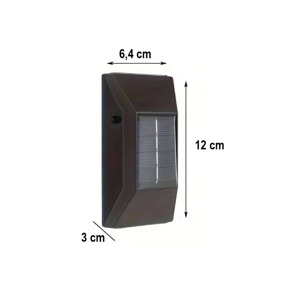 LED-solcelle Væglampe (up- downlight), 2 stk. sort