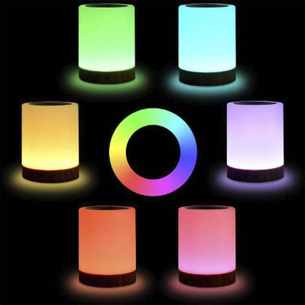 LED dæmpbar Bordlampe m/touch & RGB farveskift