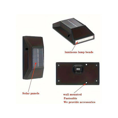 LED-solcelle Væglampe (up- downlight), 2 stk. sort