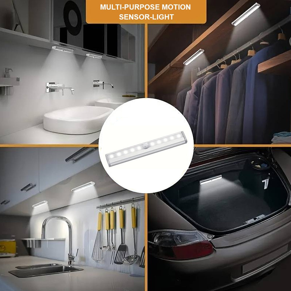 LED skabslampe m/sensor - varm hvid - 200 Lumen
