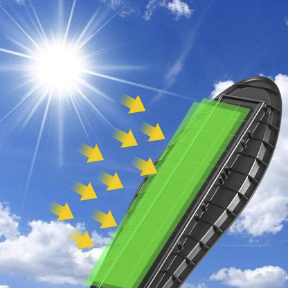 LED Gadebelysning 80W - 168LED m/PIR (infrarød bevægelsessensor) inkl. fjernbetjening - solcelledrevet lys -