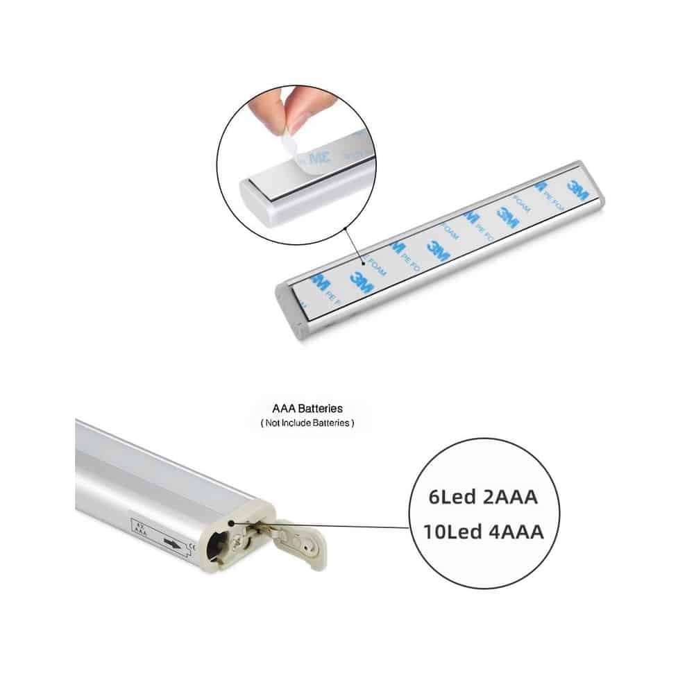 LED skabslampe m/sensor - varm hvid - 200 Lumen