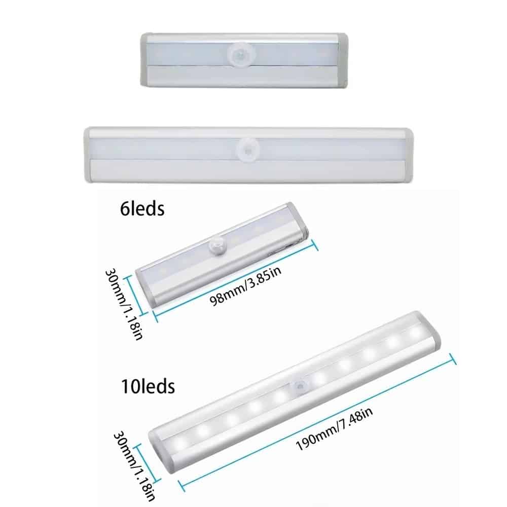 LED skabslampe m/sensor - varm hvid - 200 Lumen