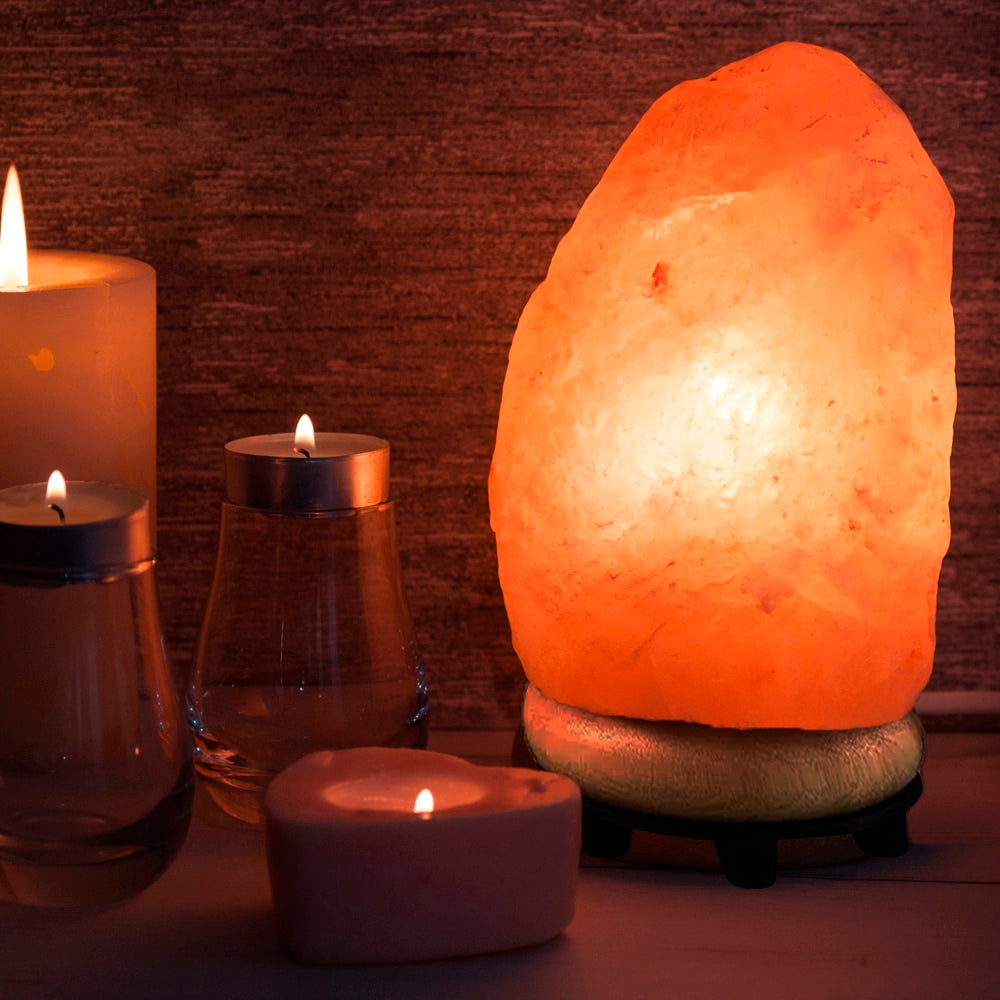 Himalaya saltlampe – lys, ro og naturlig stemning (2 størrelser)