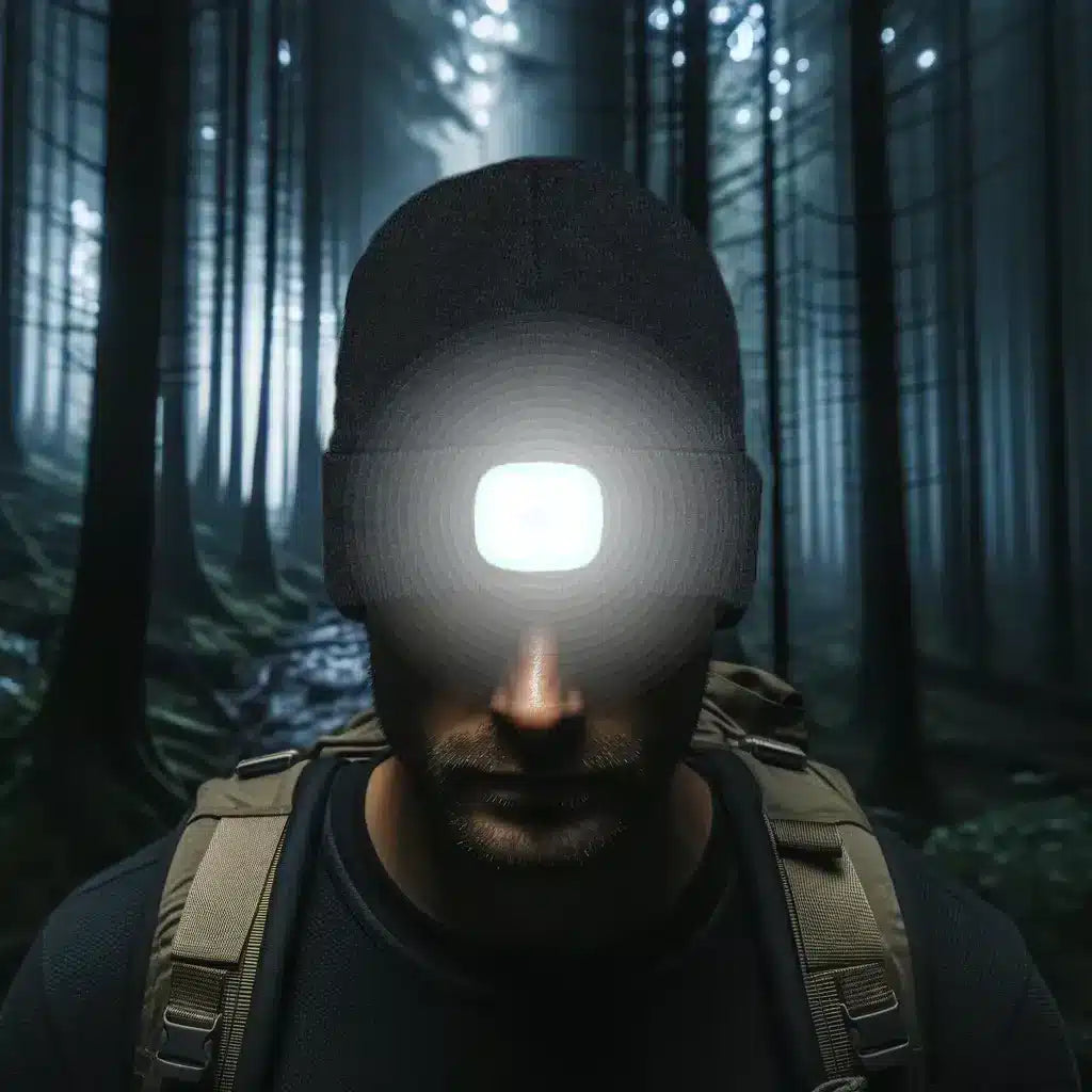 Strikhue m/kraftig LED-lys - Genopladelig - one-size -