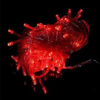 LED-lyskæde – 100 LED indendørs/udendørs 10 meter, varm hvid, rød, grøn, multifarvet eller blå