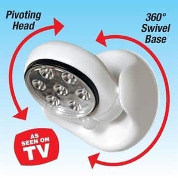LED Sensorlampe m/bevægelsessensor og 360 graders vinkel
