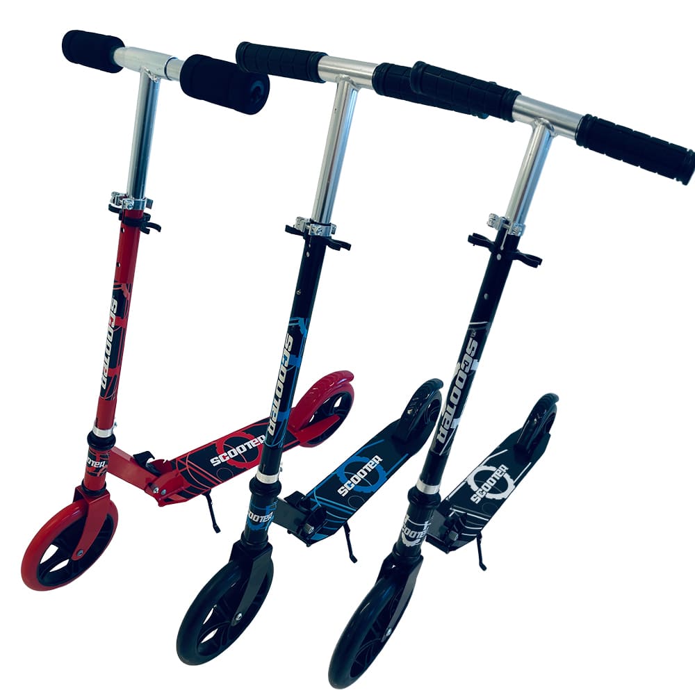 Løbehjul med store hjul & bagbremse – foldbart (fås i flere farver)