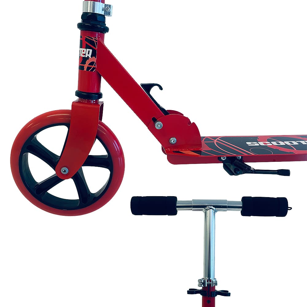 Løbehjul med store hjul & bagbremse – foldbart (fås i flere farver)