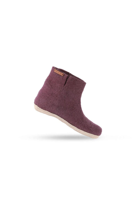 Uldstøvle Børn (100% ren uld) - Model Lilla m/sål i skind - Dansk Design fra SHUS