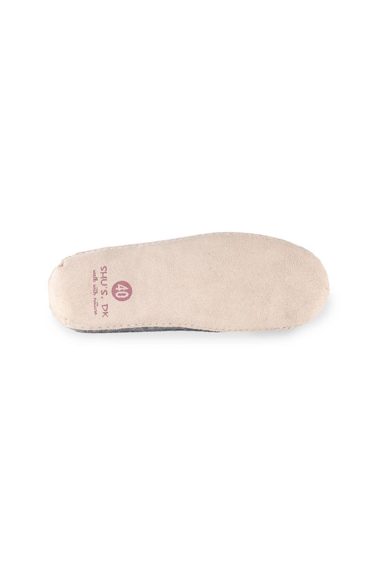 Uldhjemmesko (100% ren uld) - Model Denim m/sål i skind