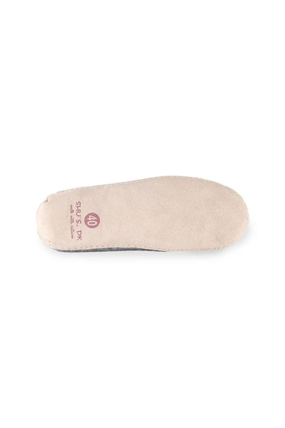 Uldhjemmesko (100% ren uld) - Model Denim m/sål i skind
