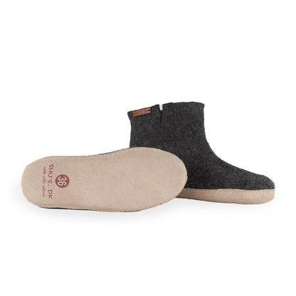 Uldstøvle (100% ren uld) m/sål i skind - Dansk Design fra SHUS