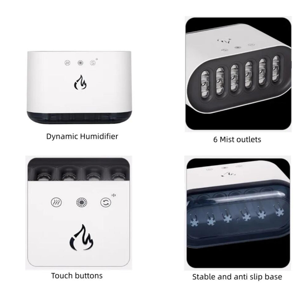 Dynamisk Luftfugter med 7 Farverige Lys & Smart Styring