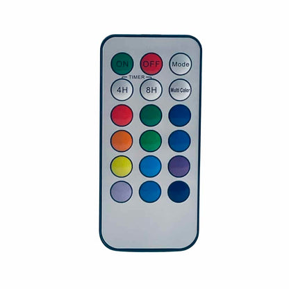 LED stearinlys - 3 stk. - 15/12/10 cm - m/fjernbetjening - 12 forskellige farver