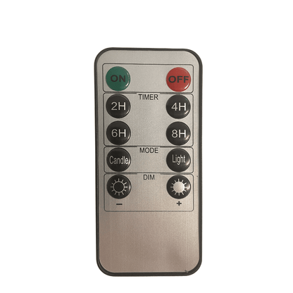 LED lys i plastik - 3 stk. - 7 cm - m/3D flamme og fjernbetjening - hvid