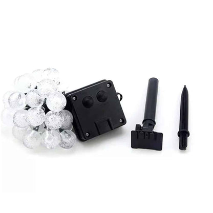 Solcelle lyskæde m/kuglelys - 5M-20 LED / 7M-50 LED / 12M-100 LED