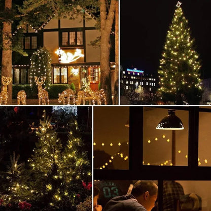 Solcelle lyskæde m/kuglelys - 5M-20 LED / 7M-50 LED / 12M-100 LED