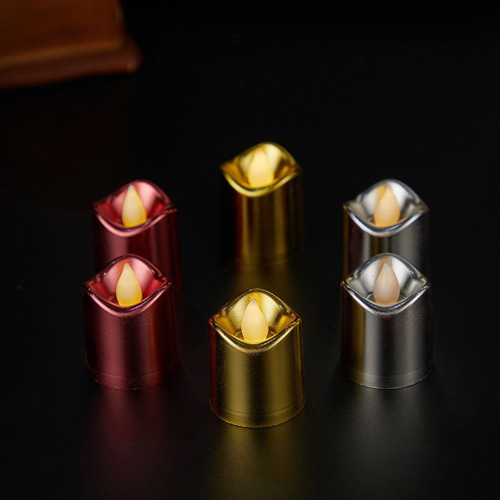 LED lys i plastik - 6 stk. sampak - Ø3,7 x 4,5 cm