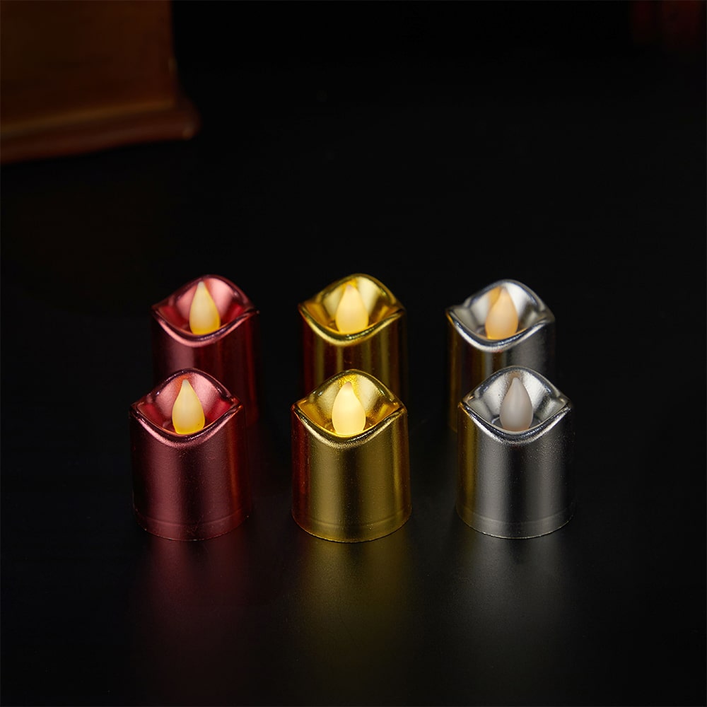 LED lys i plastik - 6 stk. sampak - Ø3,7 x 4,5 cm