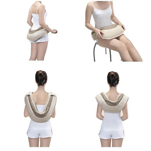 Massage &amp; varmepude til nakke/skulder &amp; ryg (Shiatsu) m/mange funktioner