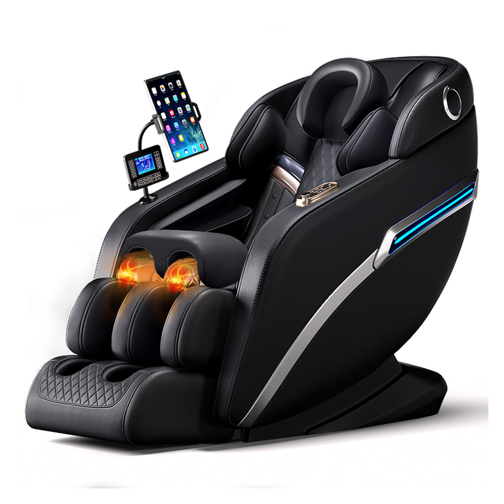 Oplev luksus med Pro+ Massagestol 4D - avanceret teknologi, Zero Gravity, varmeterapi og Bluetooth til perfekt afslapning.