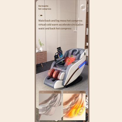 Massagestol 4D Pro+ Sort med Varmeterapi og Stemmekontrol - Model M9 Sort