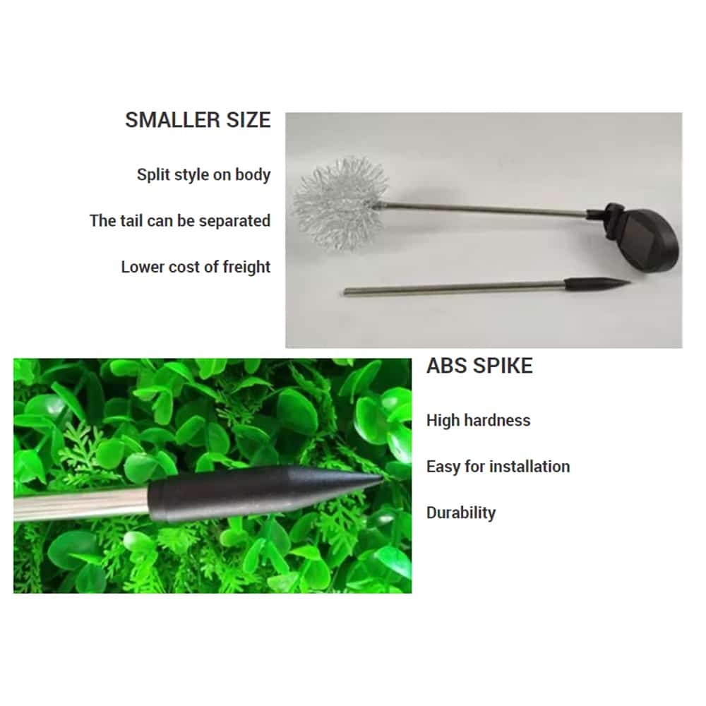 Solcelle LED Havelampe ( 2 stk.) dekoreret m/mælkebøtte på spyd