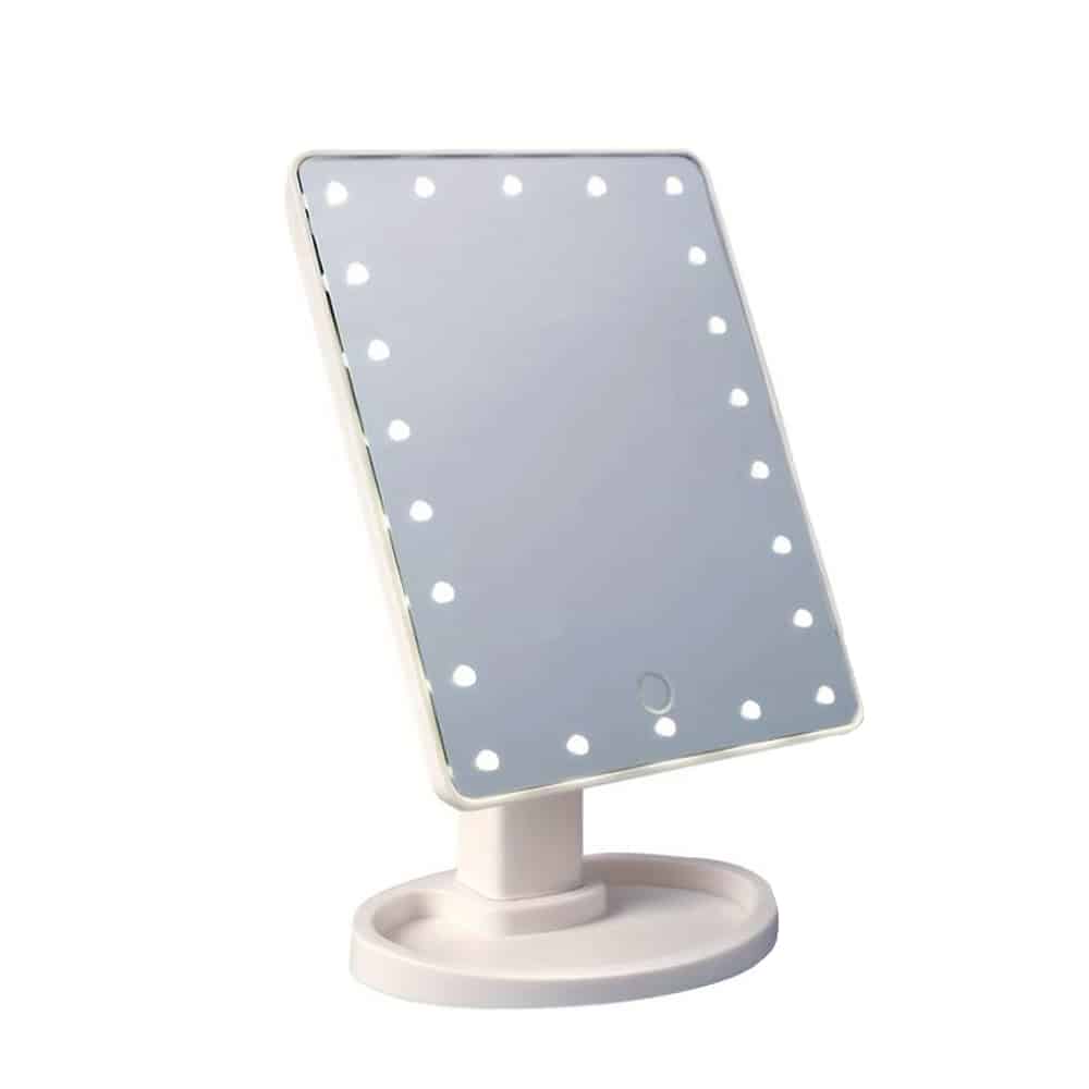 Make-Up Spejl m/LED lys og Touch Screen (flere farver)
