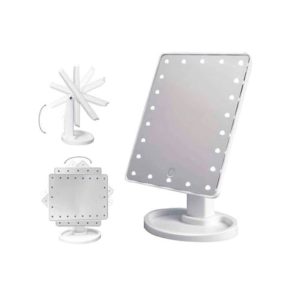 Make-Up Spejl m/LED lys og Touch Screen (flere farver)