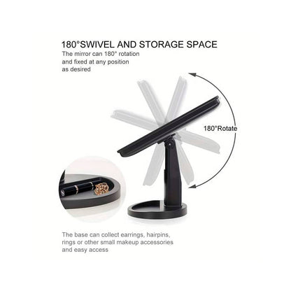 Make-Up Spejl m/LED lys og Touch Screen (flere farver)