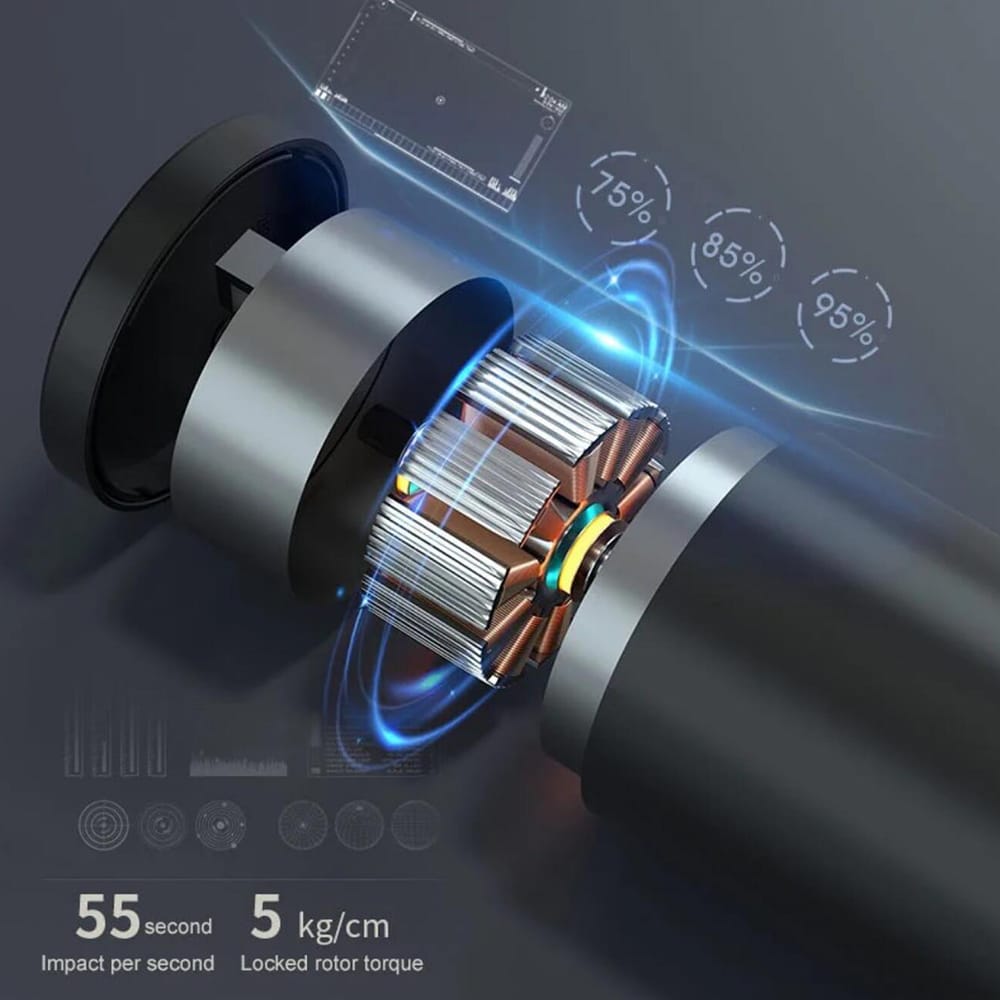 Massagepistol m/6 programmer og 4 Massagehoveder