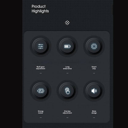 Massagepistol m/6 programmer og 4 Massagehoveder