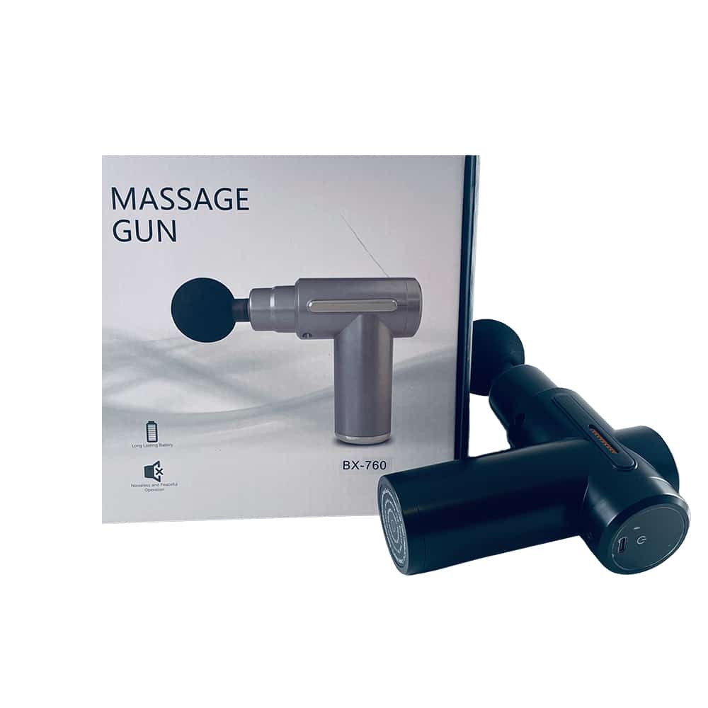 Massagepistol m/6 programmer og 4 Massagehoveder