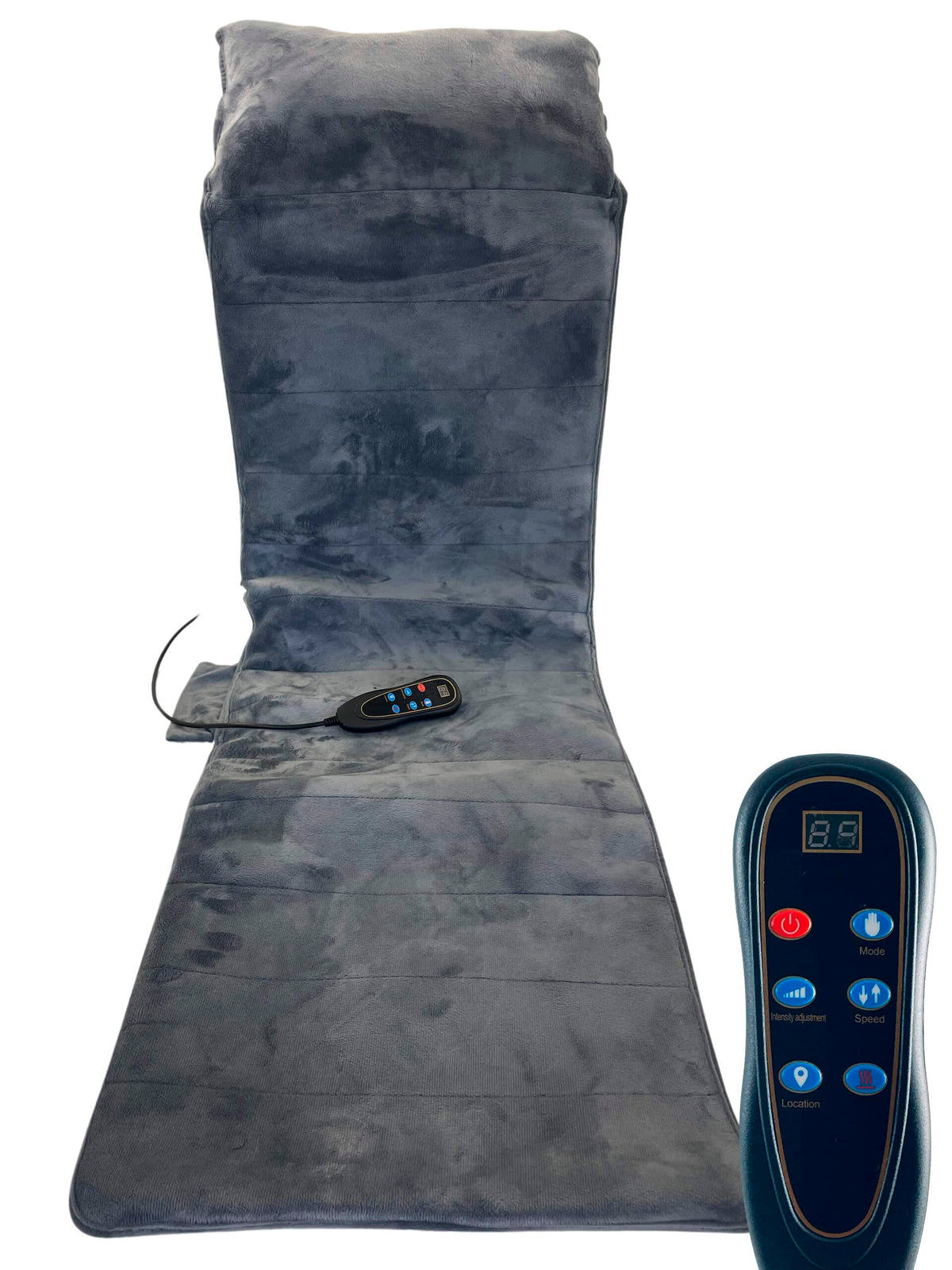 Massagemåtte med 7 massagehoveder og varmefunktion