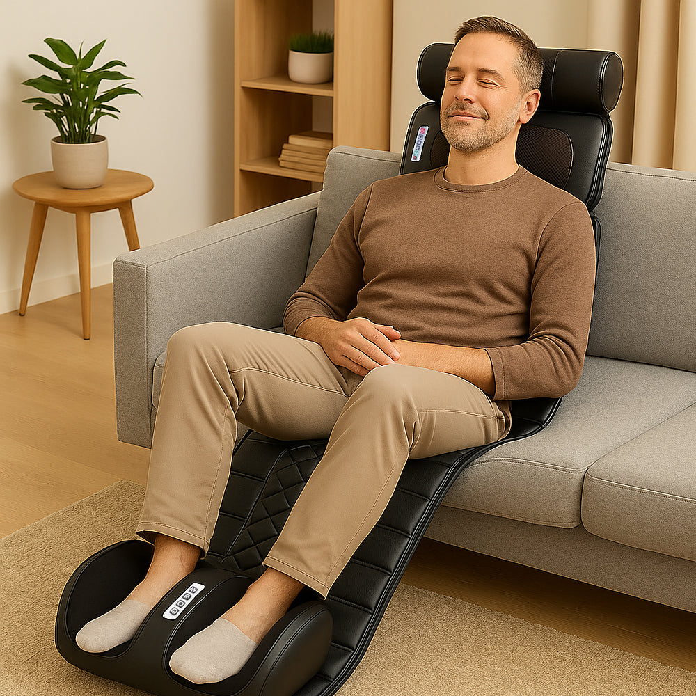 Elektrisk Massagemåtte (sort) m/10 Zoner - Total afslapning fra nakke til fødder
