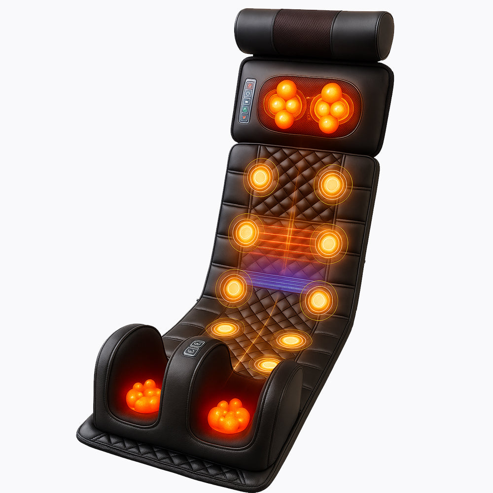 Elektrisk Massagemåtte (sort) m/10 Zoner - Total afslapning fra nakke til fødder