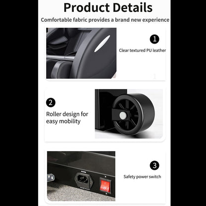 Massagestol - Varmeterapi, AI-styring, Zero Gravity - Model A5 Plus