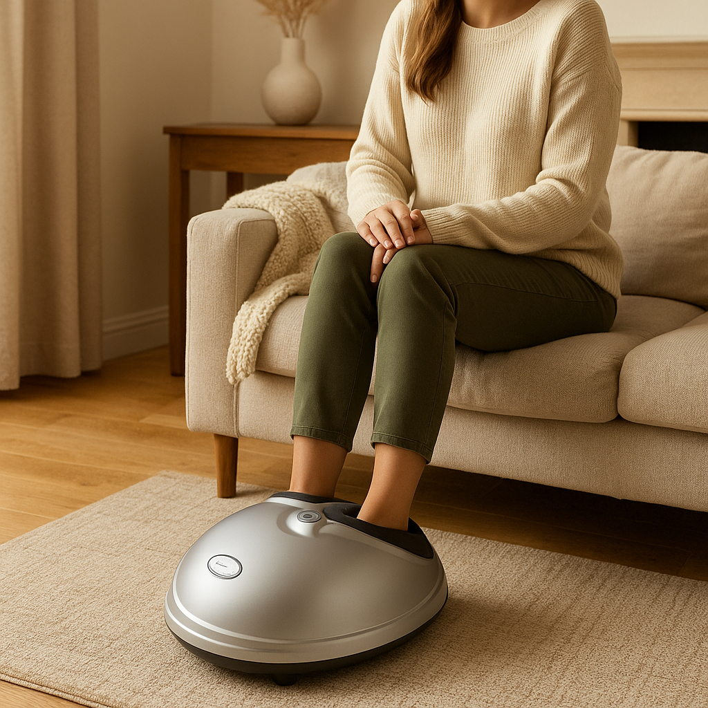 Shiatsu fodmassageapparat med varme