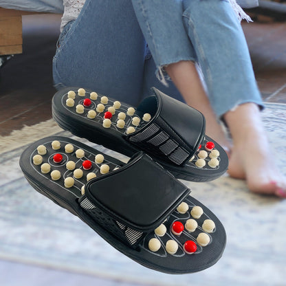 Massagetøfler med velcrolukning
